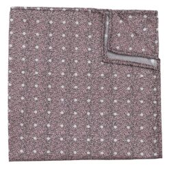Dusty Pink Melange Polka Dot Pocket Square