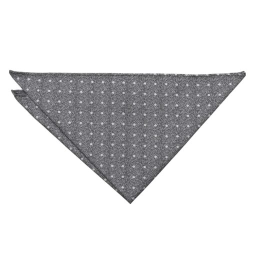 Grey Melange Polka Dot Pocket Square