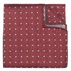 Red Melange Polka Dot Pocket Square