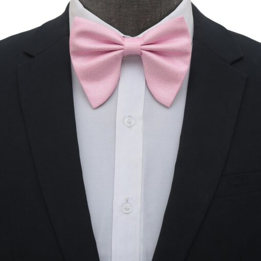 Baby Pink Metallic Pre-Tied Bow Tie