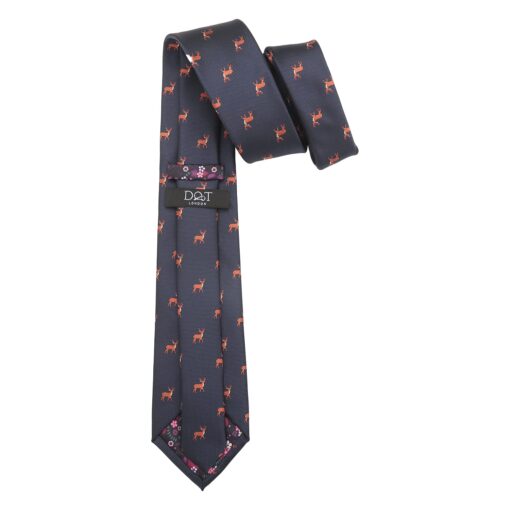 Navy Bee Embroidered Tie