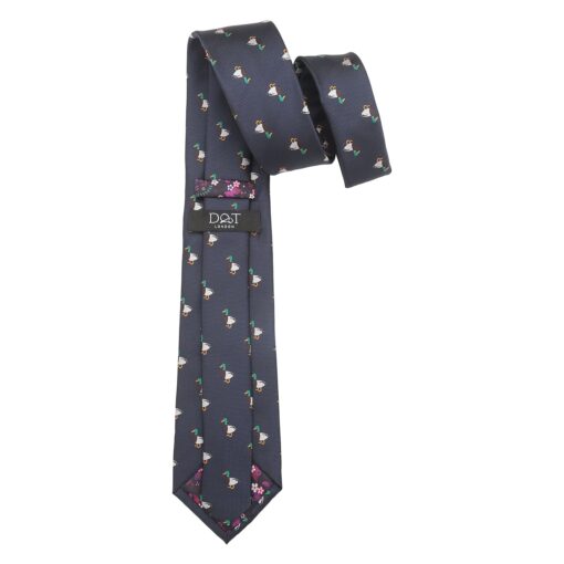 Navy Bee Embroidered Tie