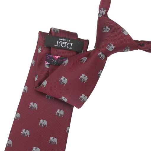 Navy Bee Embroidered Tie