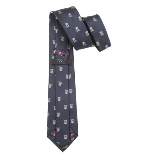 Navy Bee Embroidered Tie