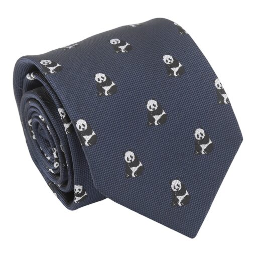 Navy Bee Embroidered Tie