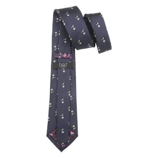 Navy Bee Embroidered Tie