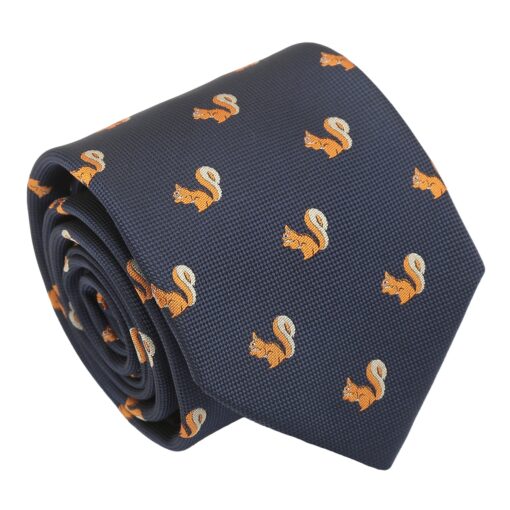 Navy Bee Embroidered Tie