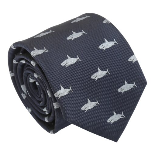 Navy Bee Embroidered Tie