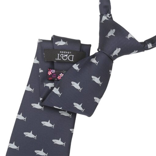 Navy Bee Embroidered Tie