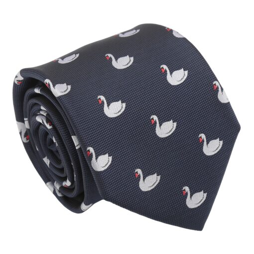 Navy Bee Embroidered Tie