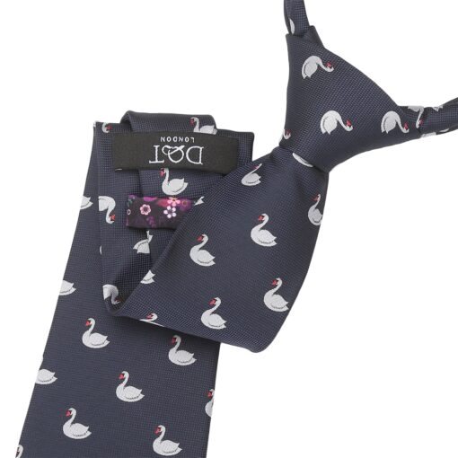 Navy Bee Embroidered Tie