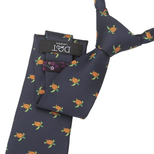 Navy Bee Embroidered Tie