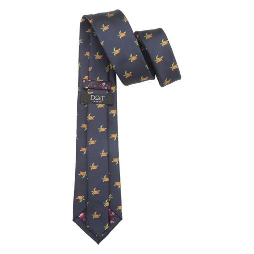 Navy Bee Embroidered Tie