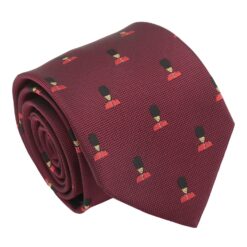 Burgundy King's Guard Embroidered Tie