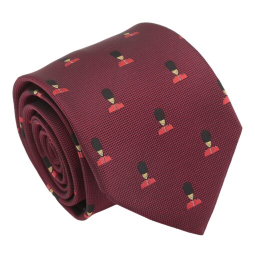 Burgundy King's Guard Embroidered Tie