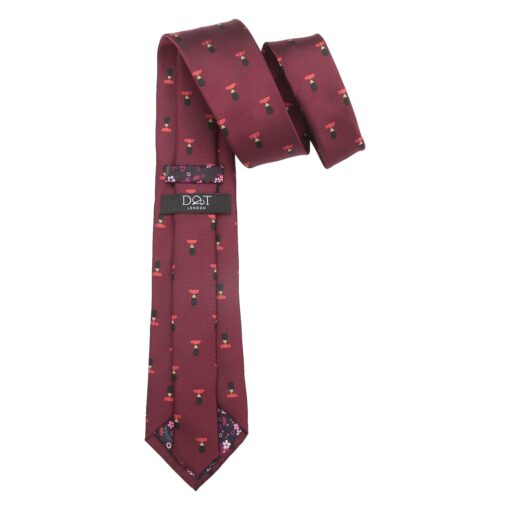 Burgundy King's Guard Embroidered Tie