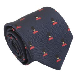 Navy King's Guard Embroidered Tie
