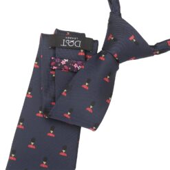 Navy King's Guard Embroidered Tie