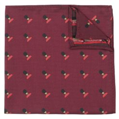Burgundy Guard British Icon Embroidered Pocket Square