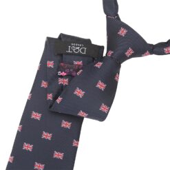 Black British Union Jack Flag Embroidered Tie