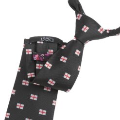 Black St Georges Flag Embroidered Tie