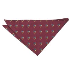 Burgundy Surfing Embroidered Pocket Square