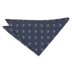 Navy Blue Surfing Embroidered Pocket Square