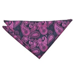 Blue & Black Metallic Paisley Bohemian Pocket Square