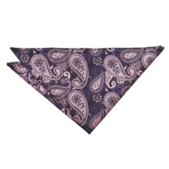 Blue & Black Metallic Paisley Bohemian Pocket Square