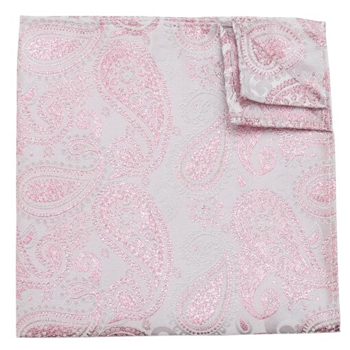 Blue & Black Metallic Paisley Bohemian Pocket Square