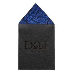 Teal Paisley Pre-Folded Pocket Square Puff