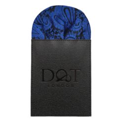 Teal Paisley Pre-Folded Pocket Square Puff