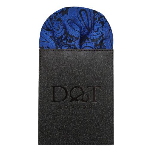 Teal Paisley Pre-Folded Pocket Square Puff