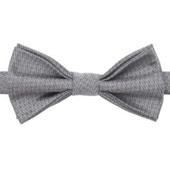 Grey Non-Crease Pre-Tied Bow Tie