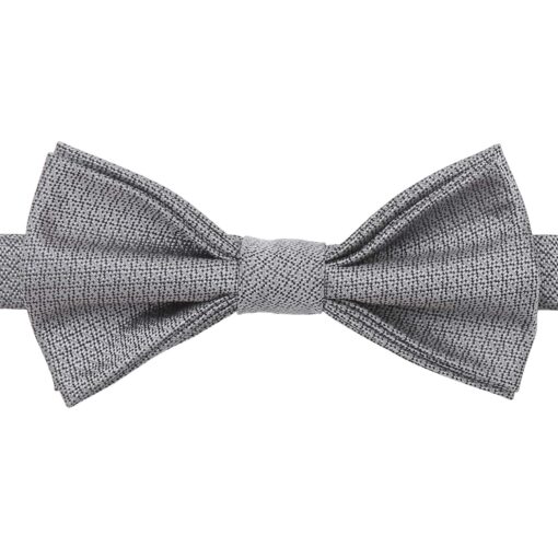 Grey Non-Crease Pre-Tied Bow Tie