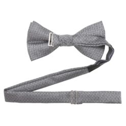 Grey Non-Crease Pre-Tied Bow Tie