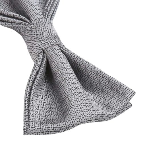 Grey Non-Crease Pre-Tied Bow Tie