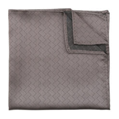 Black Raffia Basket Pocket Square