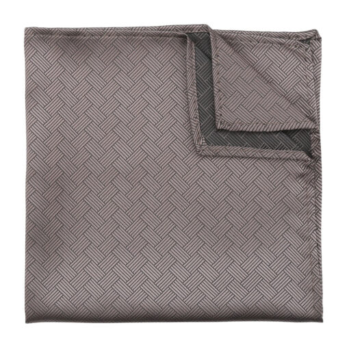 Black Raffia Basket Pocket Square