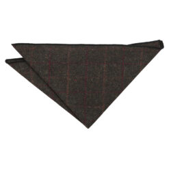 Dark Olive Tweed Check Pocket Square