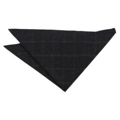 Dark Olive Tweed Check Pocket Square