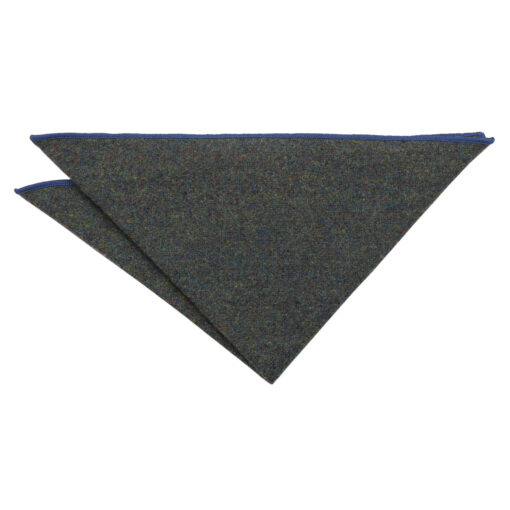 Blue Tweed Donegal Pocket Square