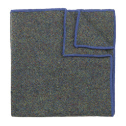 Blue Tweed Donegal Pocket Square