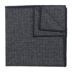 Beige Tweed Houndstooth Pocket Square