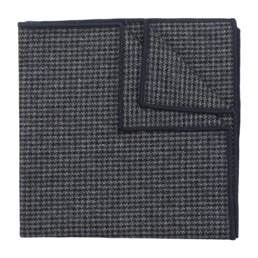 Beige Tweed Houndstooth Pocket Square