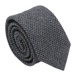 Beige Tweed Houndstooth Slim Tie
