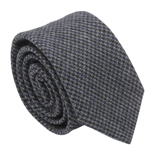 Beige Tweed Houndstooth Slim Tie