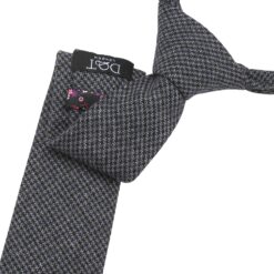 Beige Tweed Houndstooth Slim Tie