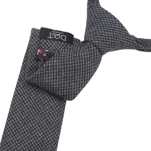 Beige Tweed Houndstooth Slim Tie
