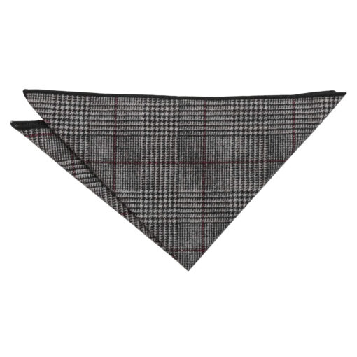 Black & White Tweed Prince Of Wales Pocket Square